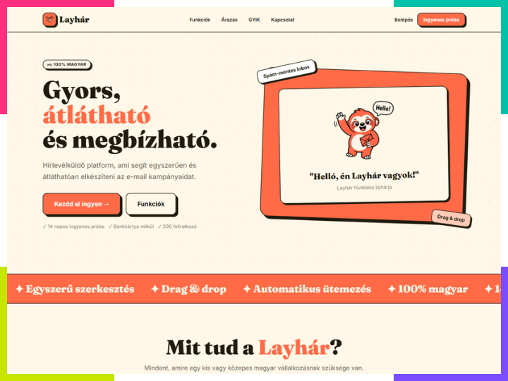Hírlevél küldő rendszer fejlesztése – layhar.hu egyedi webalkalmazás referencia