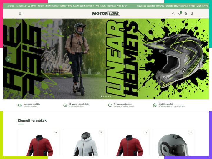 Webáruház fejlesztés – motorline.hu online webshop megvalósítás