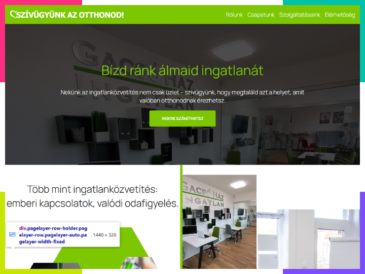 Bemutatkozó weboldalkészítés – szivugyunkazotthonod.hu SEO-barát céges weboldal